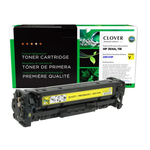 Clover Technologies Group, LLC Remanufactured Yellow Toner Cartridge (Alternative for HP CC532A 304A) (2800 Yield)