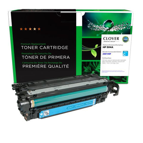 Clover Technologies Group, LLC Remanufactured Cyan Toner Cartridge (Alternative for HP CE251A 504A) (7000 Yield)