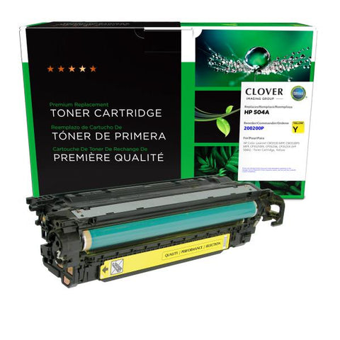 Clover Technologies Group, LLC Remanufactured Yellow Toner Cartridge (Alternative for HP CE252A 504A) (7000 Yield)