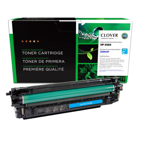 Clover Technologies Group, LLC High Yield Cyan Toner Cartridge for HP CF361X (HP 508X)
