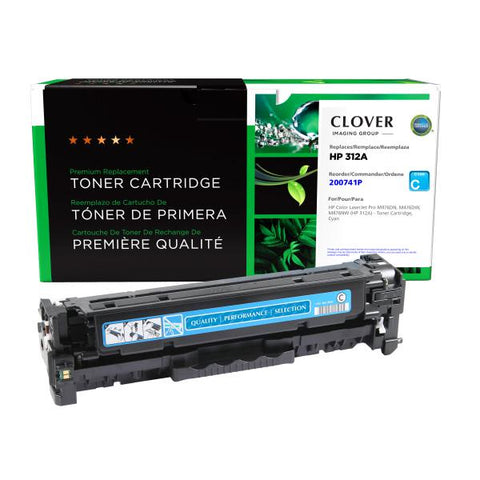 Clover Technologies Group, LLC Remanufactured Cyan Toner Cartridge (Alternative for HP CF381A 312A) (2700 Yield)