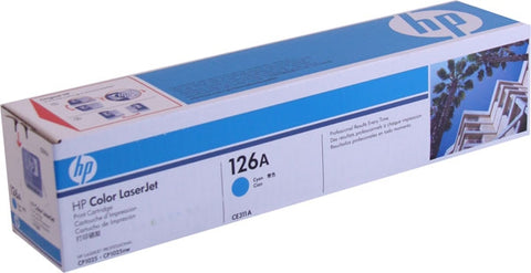 HP 126A (CE311A) Cyan Original LaserJet Toner Cartridge (1000 Yield)