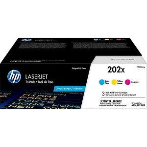 HP HP 202X CF500XM High Yield Cyan, Magenta, Yellow Toner Cartridge 3-pack
