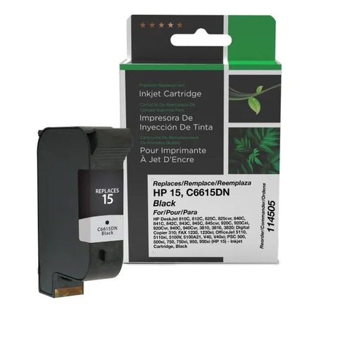 Clover Technologies Group, LLC Black Ink Cartridge for HP C6615DN (HP 15)