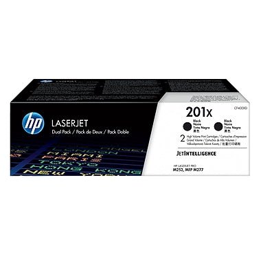 HP 201X (CF400XD) 2-Pack High Yield Black Original LaserJet Toner Cartridge (2 x 2800 Yield)